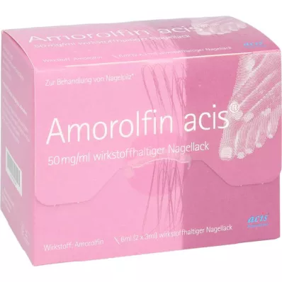 AMOROLFIN acis 50 mg/ml verniz de unhas com ingrediente ativo, 6 ml