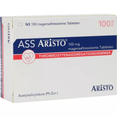 ASS Aristo 100 mg comprimidos com revestimento entérico, 100 unid