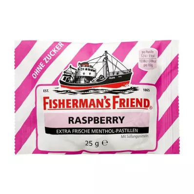 FISHERMANS FRIEND Pastilhas de framboesa sem açúcar, 25 g FISHERMANS FRIEND Pastilhas de framboesa sem açúcar, 25 g
