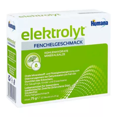 Caixa dobrável em pó de erva-doce Humana Electrolyte (75 g) Caixa dobrável em pó de erva-doce Humana Electrolyte (75 g)