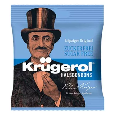 Doces para garganta Krügerol sem açúcar, 50 g