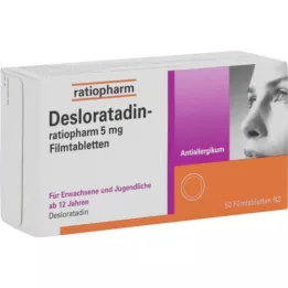 DESLORATADIN-ratiopharm 5 mg comprimidos revestidos por película, 50 unid