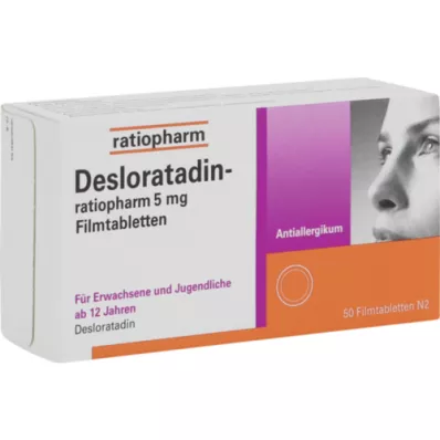 DESLORATADIN-ratiopharm 5 mg comprimidos revestidos por película, 50 unid