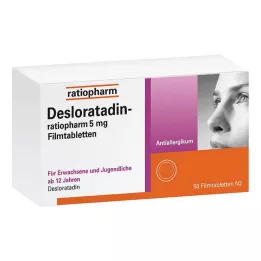 DESLORATADIN-ratiopharm 5 mg comprimidos revestidos por película, 50 unid