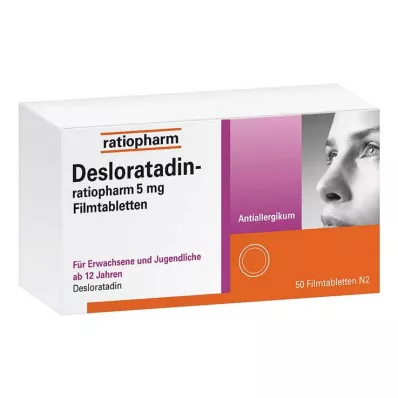DESLORATADIN-ratiopharm 5 mg comprimidos revestidos por película, 50 unid