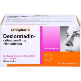 DESLORATADIN-ratiopharm 5 mg comprimidos revestidos por película, 100 unid