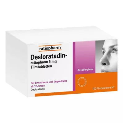DESLORATADIN-ratiopharm 5 mg comprimidos revestidos por película, 100 unid DESLORATADIN-ratiopharm 5 mg comprimidos revestidos por película, 100 unid