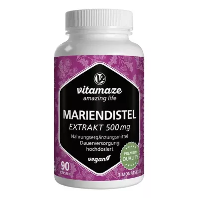 MARIENDISTEL Cápsulas veganas de alta dose de extrato de 500 mg, 90 unidades MARIENDISTEL Cápsulas veganas de alta dose de extrato de 500 mg, 90 unidades