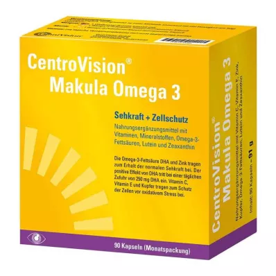 Cápsulas Centrovision Makula Omega-3, 90 peças Cápsulas Centrovision Makula Omega-3, 90 peças