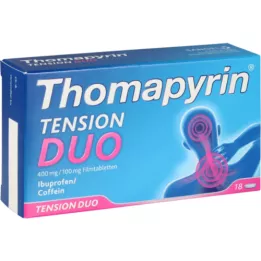 THOMAPYRIN TENSION DUO 400 mg/100 mg comprimidos revestidos por película, 18 unidades