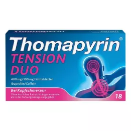 THOMAPYRIN TENSION DUO 400 mg/100 mg comprimidos revestidos por película, 18 unidades