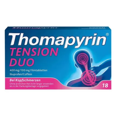 THOMAPYRIN TENSION DUO 400 mg/100 mg comprimidos revestidos por película, 18 unidades THOMAPYRIN TENSION DUO 400 mg/100 mg comprimidos revestidos por película, 18 unidades