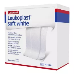 LEUKOPLAST Reboco branco macio 6 cm x 5 m rolo, 1 pc