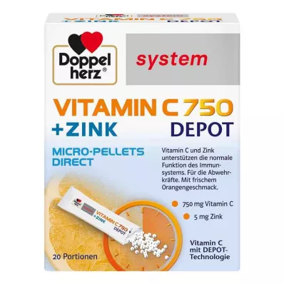 Pellets do sistema Doppelherz Vitamin C 750 Depot, 20 unidades Pellets do sistema Doppelherz Vitamin C 750 Depot, 20 unidades