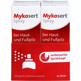 MYKOSERT Spray para pele e pé de atleta, 2X30 ml