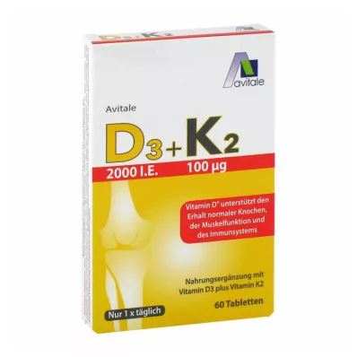 Vitamina D3+K2 2000 U.I., 60 unid Vitamina D3+K2 2000 U.I., 60 unid