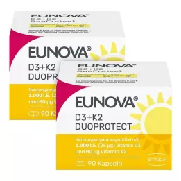 EUNOVA DuoProtect D3+K2 1.000 U.I./80 μg Kps.Kombi, 2X90 pcs