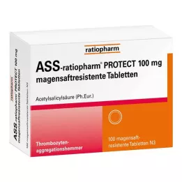 ASS-ratiopharm PROTECT 100 mg comprimidos com revestimento entérico, 100 unid