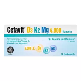 CEFAVIT D3 K2 Mg 4.000 U.I. cápsulas duras, 60 unid