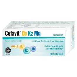CEFAVIT D3 K2 Mg 4.000 U.I. cápsulas duras, 100 unid