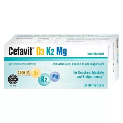 CEFAVIT D3 K2 Mg 7.000 U.I. cápsulas duras, 60 unid