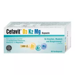 CEFAVIT D3 K2 Mg 7.000 U.I. cápsulas duras, 60 unid