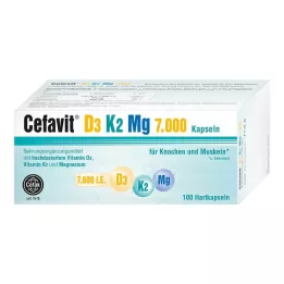 CEFAVIT D3 K2 Mg 7.000 U.I. cápsulas duras, 100 unid