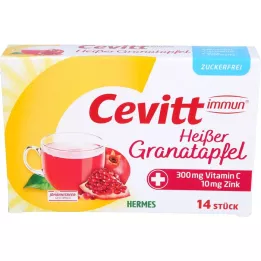 CEVITT Granulado imune de romã quente sem açúcar, 14 unidades