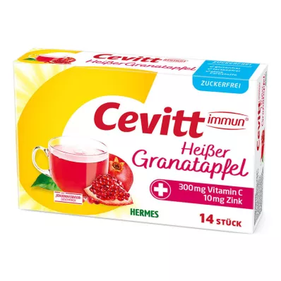 CEVITT Granulado imune de romã quente sem açúcar, 14 unidades