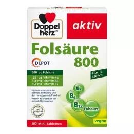 DOPPELHERZ Ácido fólico 800 Depot Tablets, 60 Cápsulas