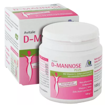 D-MANNOSE PLUS 2000 mg pó com vitaminas e minerais, 100 g D-MANNOSE PLUS 2000 mg pó com vitaminas e minerais, 100 g