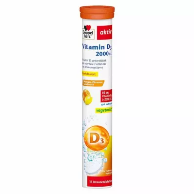 DOPPELHERZ Vitamina D3 2000 U.I. comprimidos efervescentes, 15 unid DOPPELHERZ Vitamina D3 2000 U.I. comprimidos efervescentes, 15 unid