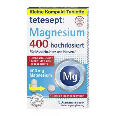 TETESEPT Magnésio 400 comprimidos de dose elevada, 30 unidades