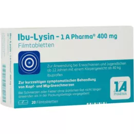 IBU-LYSIN 1A Pharma 400 mg comprimidos revestidos por película, 20 unidades