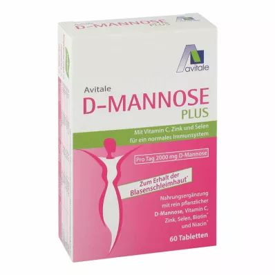 D-Mannose Plus 2000 mg comprimidos com vitaminas e minerais, 60 unid D-Mannose Plus 2000 mg comprimidos com vitaminas e minerais, 60 unid