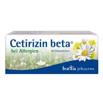 Comprimidos revestidos por película de cetirizina beta para alergias, 90 unidades Comprimidos revestidos por película de cetirizina beta para alergias, 90 unidades