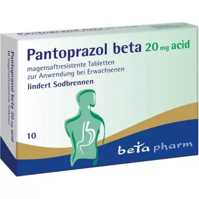 PANTOPRAZOL Comprimidos com revestimento entérico de ácido beta 20 mg, 10 unidades