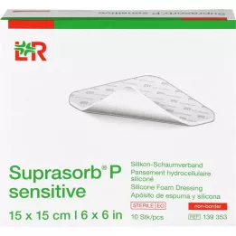 SUPRASORB P sensível PU-Espuma v.non-bor.15x15cm, 10 pcs