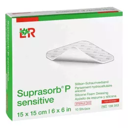 SUPRASORB P sensível PU-Espuma v.non-bor.15x15cm, 10 pcs