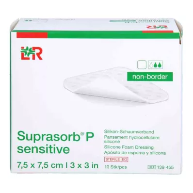 Suprasorb P sensível PU-espuma sem boro 7,5x7,5, 10 unid