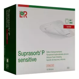 SUPRASORB P sensível PU-Rebordo de espuma 10x10cm, 10 pcs