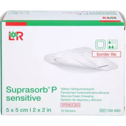 SUPRASORB P sensível PU-Espuma v.bor.lite 5x5cm, 10 pcs