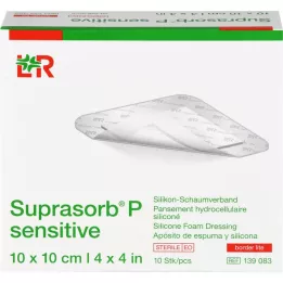 SUPRASORB P sensível PU-Espuma v.bor.lite 10x10cm, 10 pcs