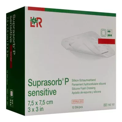 SUPRASORB P sensível PU-Espuma v.bor.lite 7,5x7,5, 10 unid