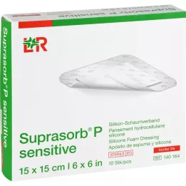 SUPRASORB P sensível PU-Espuma v.bor.lite 15x15cm, 10 pcs