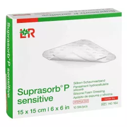 SUPRASORB P sensível PU-Espuma v.bor.lite 15x15cm, 10 pcs