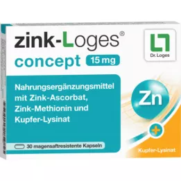 ZINK-LOGES Conceito 15 mg cápsulas com revestimento entérico, 30 unidades