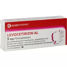 LEVOCETIRIZIN AL Comprimidos revestidos por película de 5 mg, 20 unidades