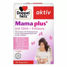 DOPPELHERZ Mum plus com DHA+ cápsulas de ácido fólico, 30 unid