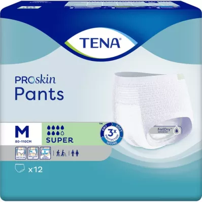 TENA PANTS Calças descartáveis super M, 12 unidades